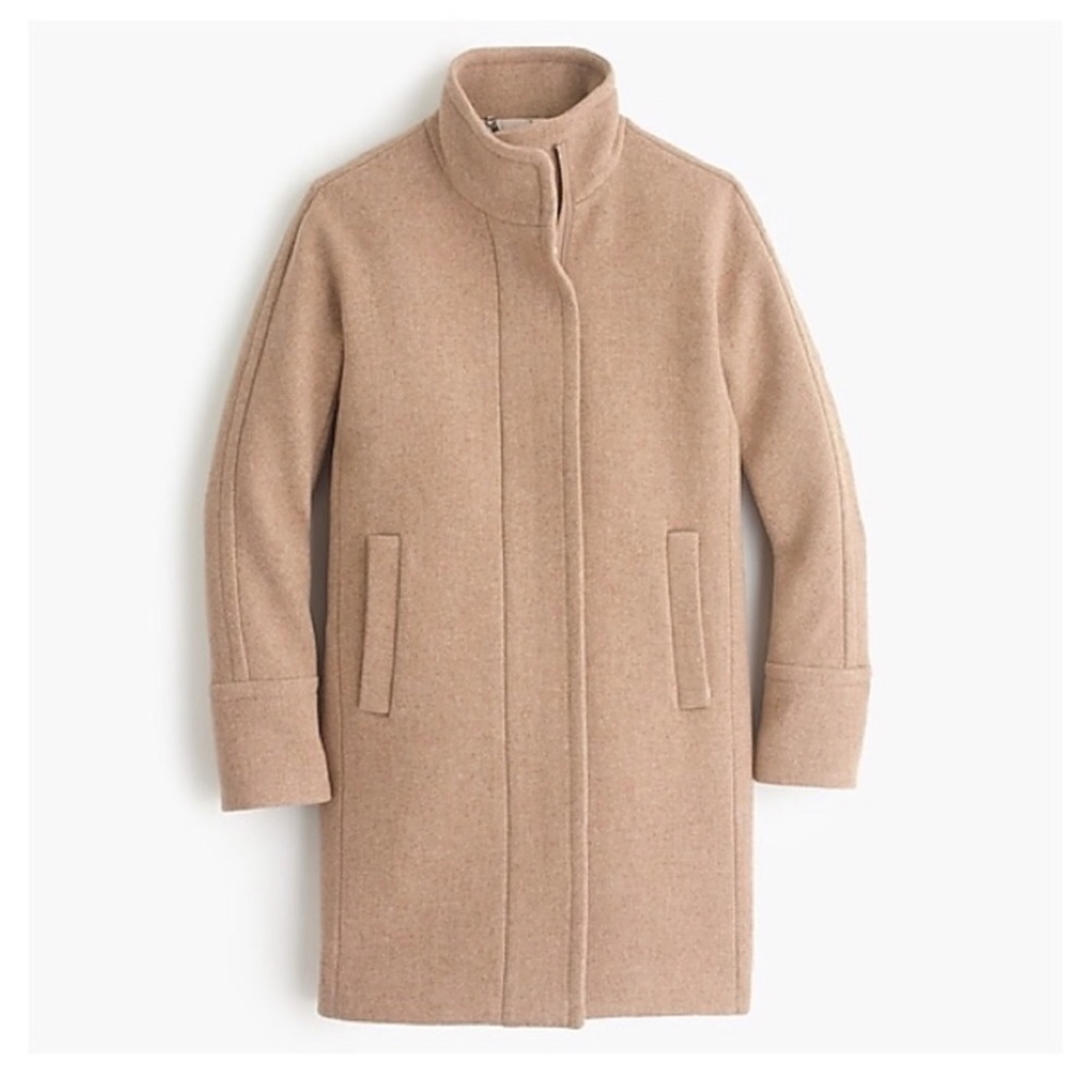 J.Crew Stadium Cloth Nello Gori Sandstone Cocoon Coat Women 8 Wool Blend